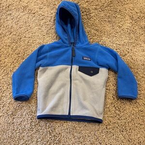 Patagonia Microfleece Snap T Full Zip Jacket Toddler Boys Size 12-18 Months